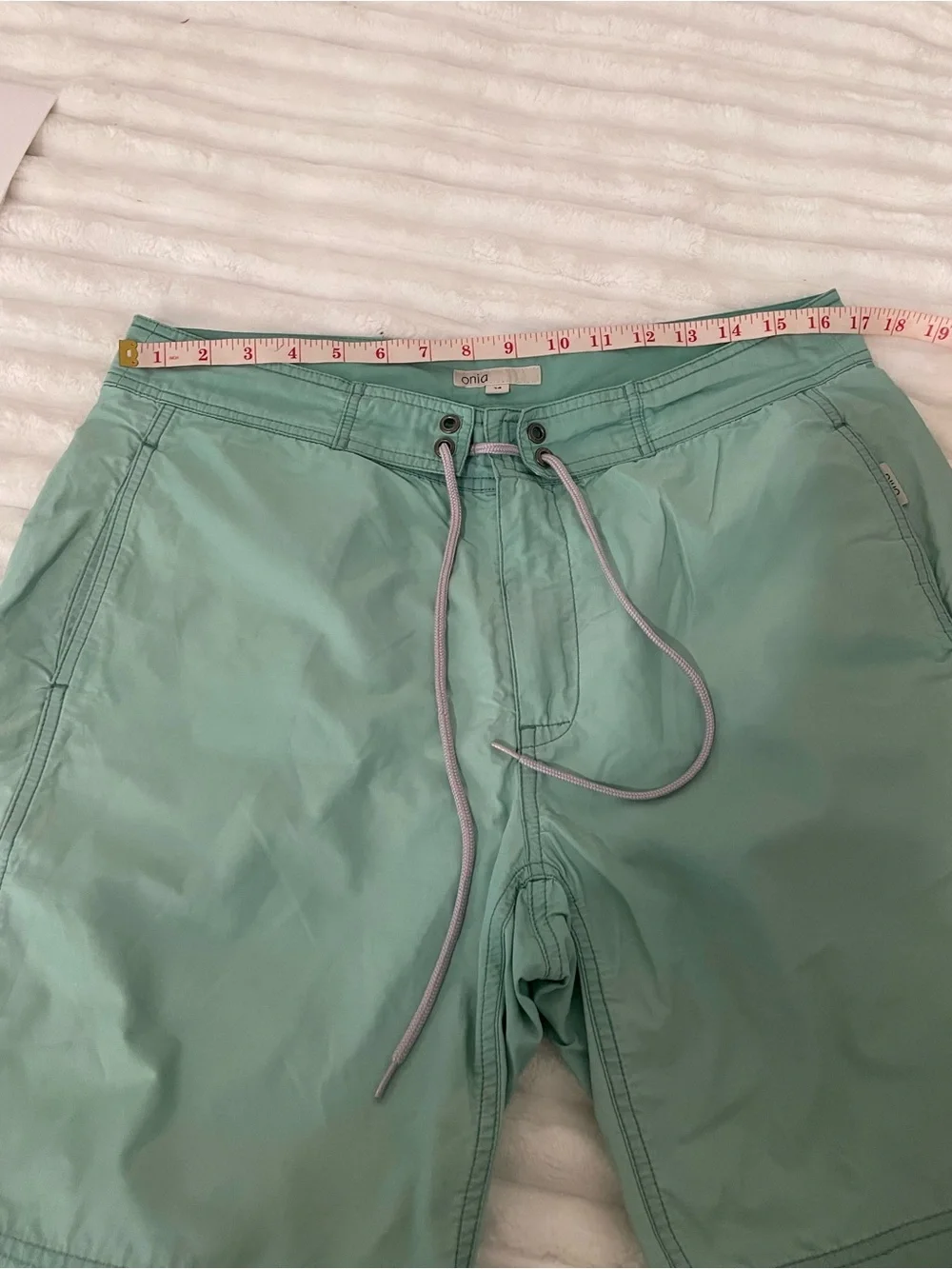 Onia Men's Seafoam Green Swim Board Shorts